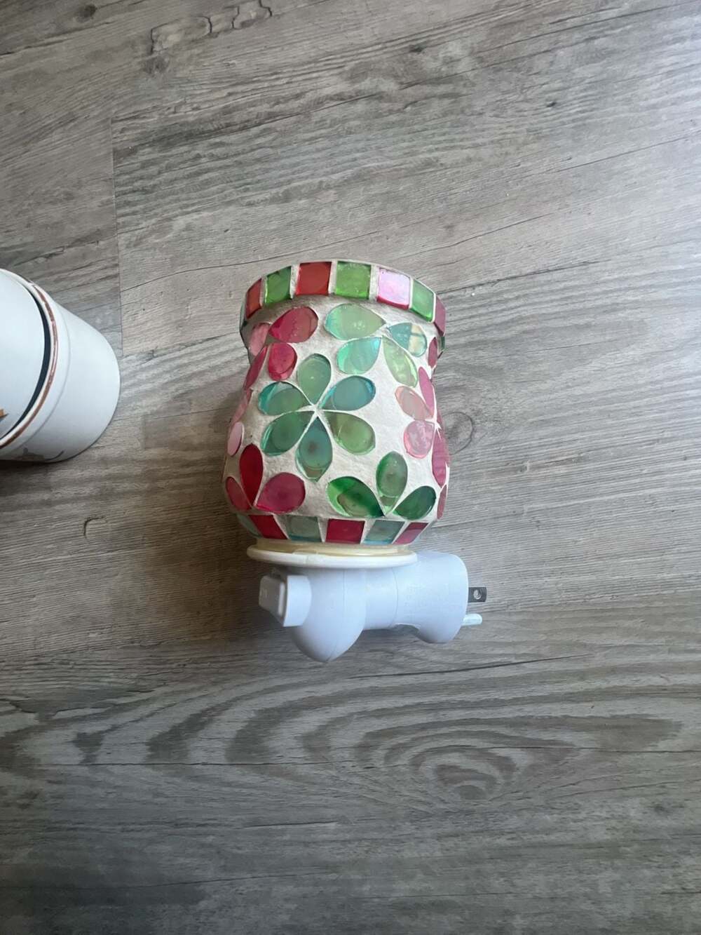 Intertek Colorful Mosaic Flower Lamp Plug-In Wax Melt Warmer Night Light